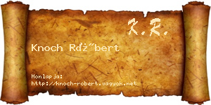 Knoch Róbert névjegykártya