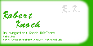 robert knoch business card